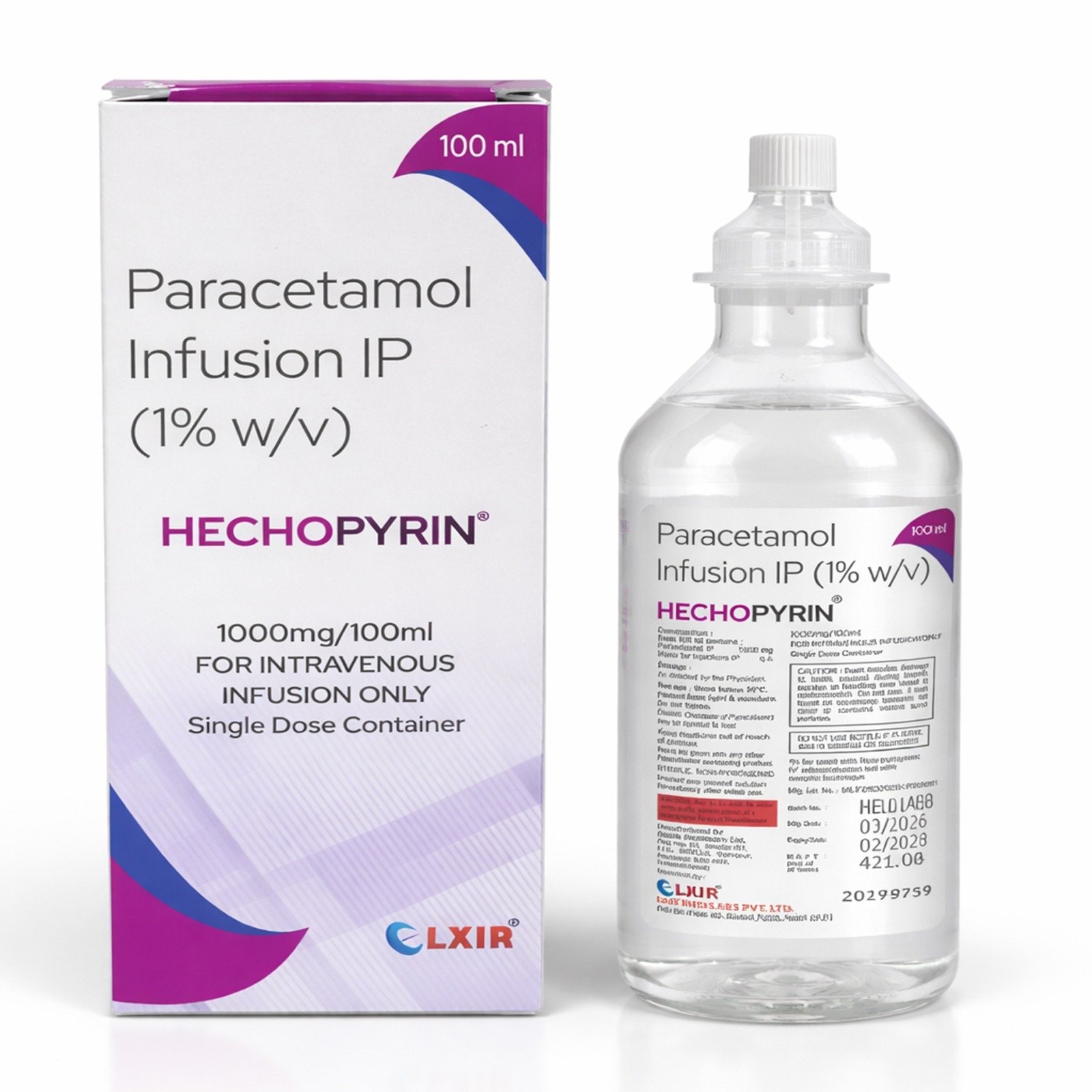 HECHOPYRIN Infusion Iv Fluids - Paracetamol