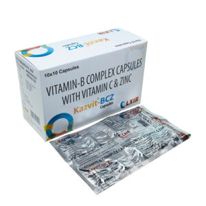 KAZVIT BCZ Vitamin-B Complex with Vitamin C & Zinc Capsules