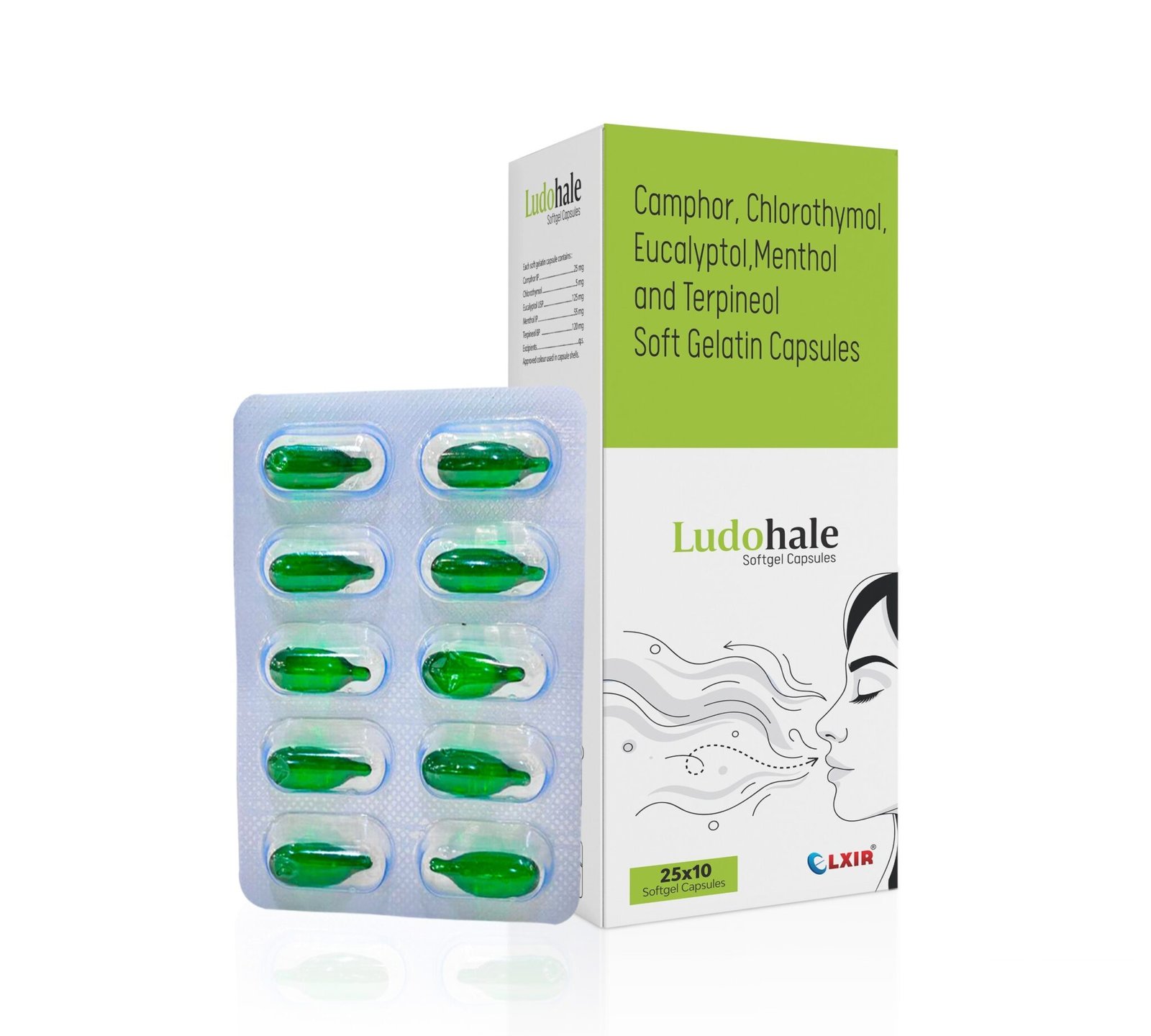 LUDOHALE Softgel / Softgelatin Capsule - Camphor, Chlorothymol ...