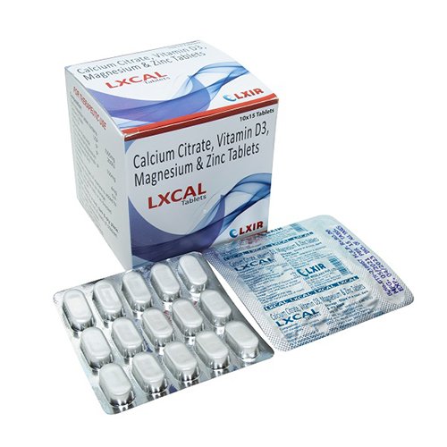 LXCAL Tablets - Calcium Citrate, Vitamin D3, Magnesium & Zinc Product ...