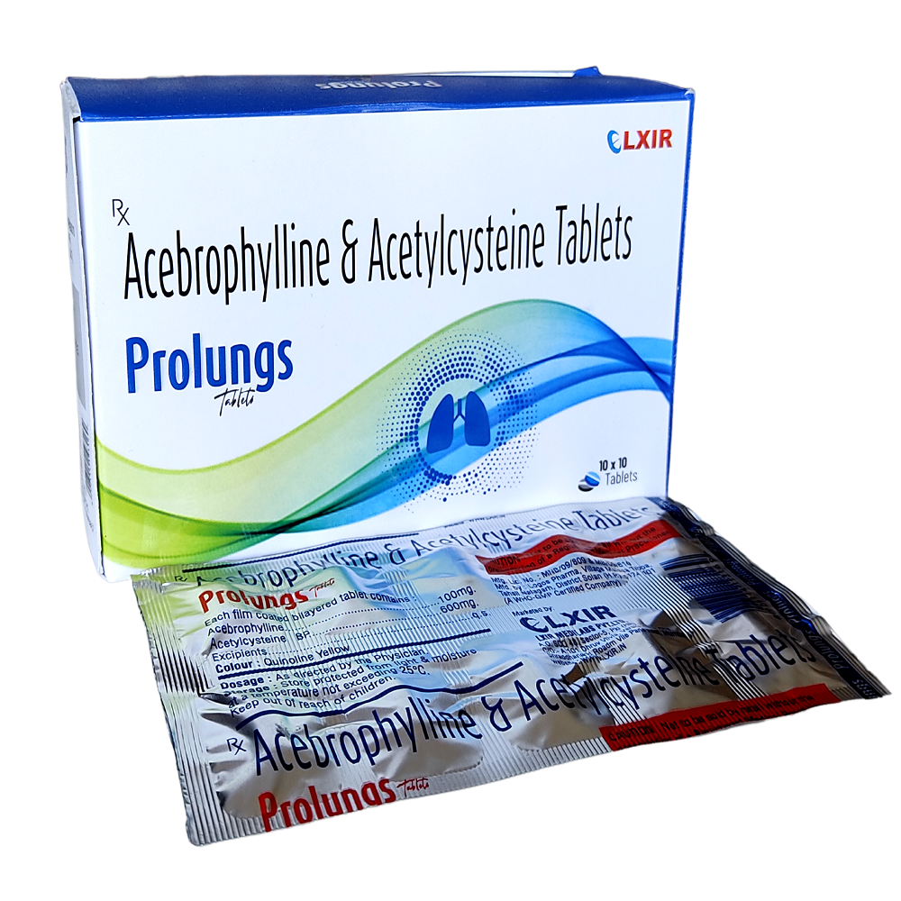 Acebrophylline & Acetylcysteine Tablets - PROLUNGS