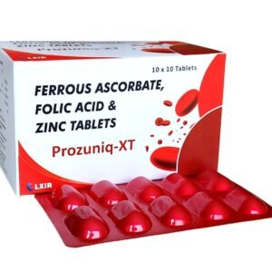 PROZUNIQ -XT Tablets - Ferrous Ascorbate, Iron, Folic Acid & Zinc Sulphate Monohydrate