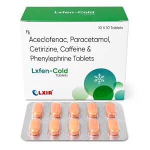 Aceclofenac, Paracetamol, Cetirizine, Phenylephrine, Caffeine