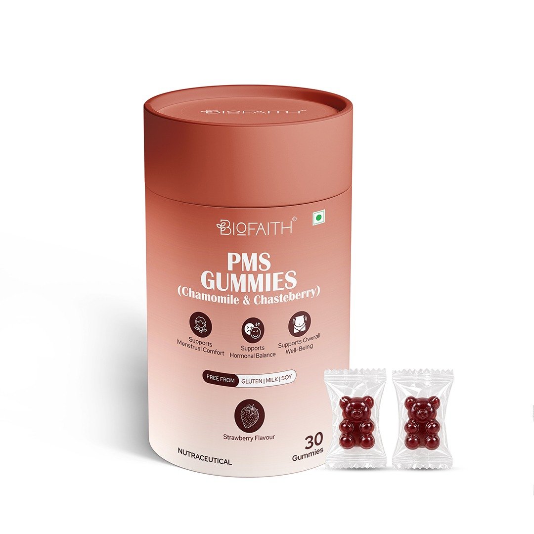 PMS Gummies Lemon Grass extract 50 mg + Chamomilleaerial parts extract 20 mg + Pumpkin Seed extract 20 mg + Chaste berry 10mg + Beetroot extract 10 mg + Vitamin B6 0.5 mg + Folate 100 mcg + Vitamin B12