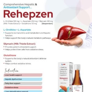 L-Ornithine 100 mg + L-Aspartate 250 mg + Silymarin 140 mg (Milk Thistle Extract) + Glutathione 50 mg